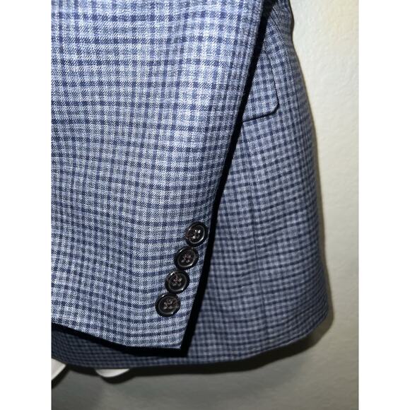 Lauren Ralph Lauren Men’s 48R Blue Plaid Blazer Sport Coat Polyester Viscose - Picture 5 of 14